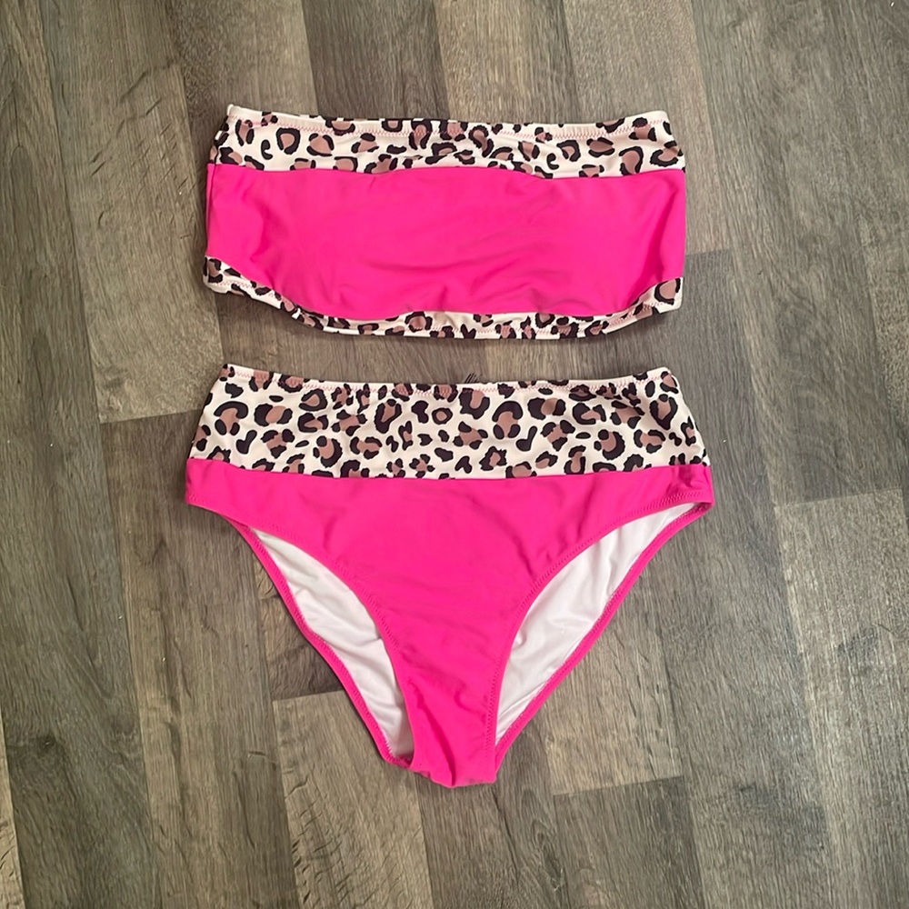 New 2 piece high rise swim suit
